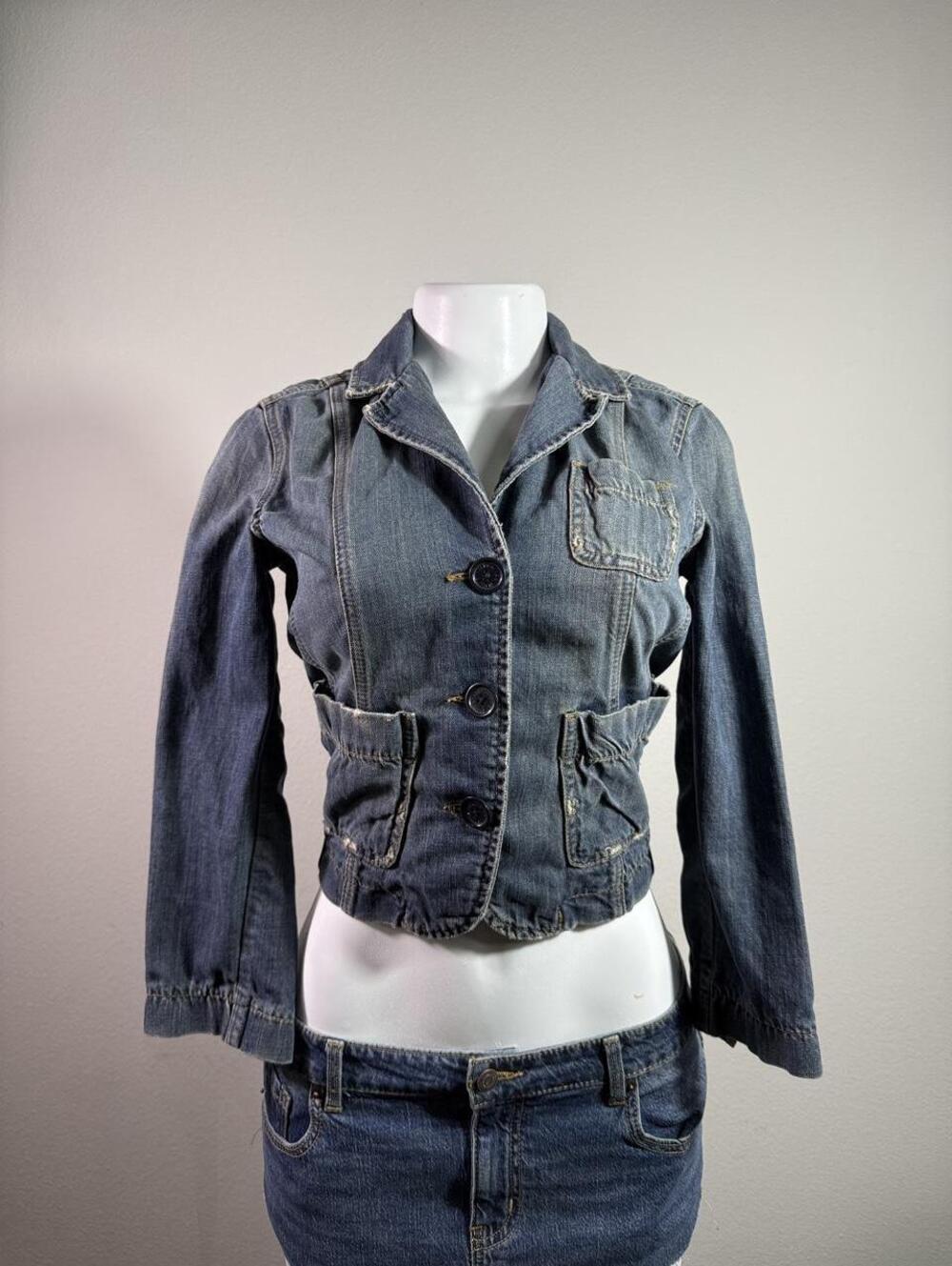 Vintage Abercrombie & Fitch Denim Blazer Jacket – Women's Used Clothing